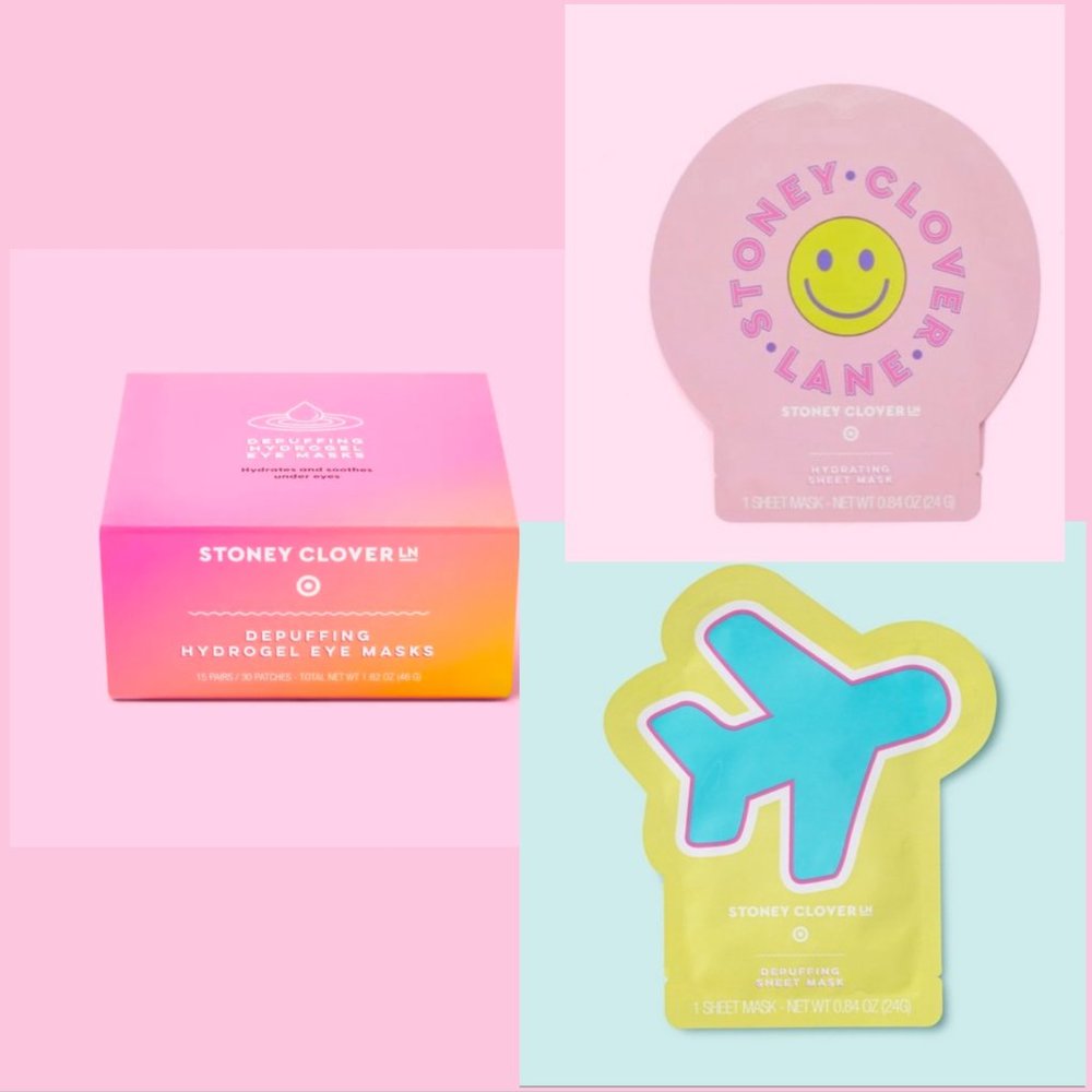 Stoney Clover Lane Skincare Bundle - 2 sheet masks & 15 eye masks